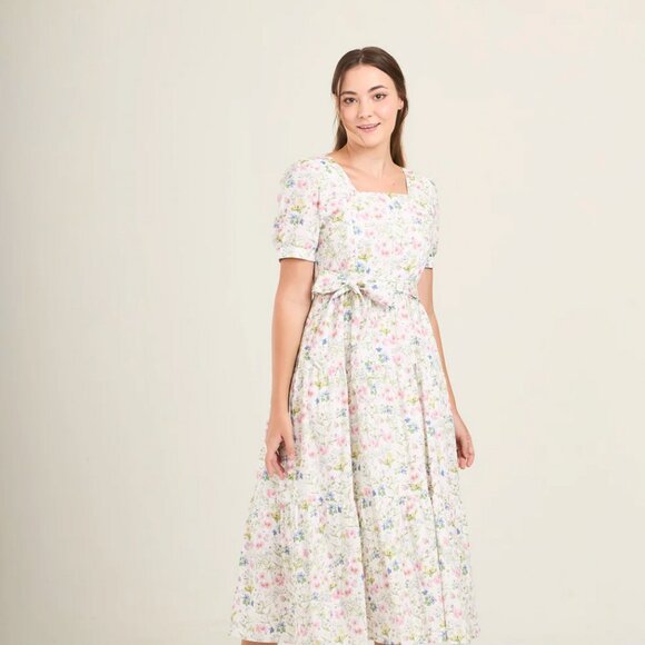 MOME Brand Custom Botanical Print Mid Dress Size M - Picture 9 of 10